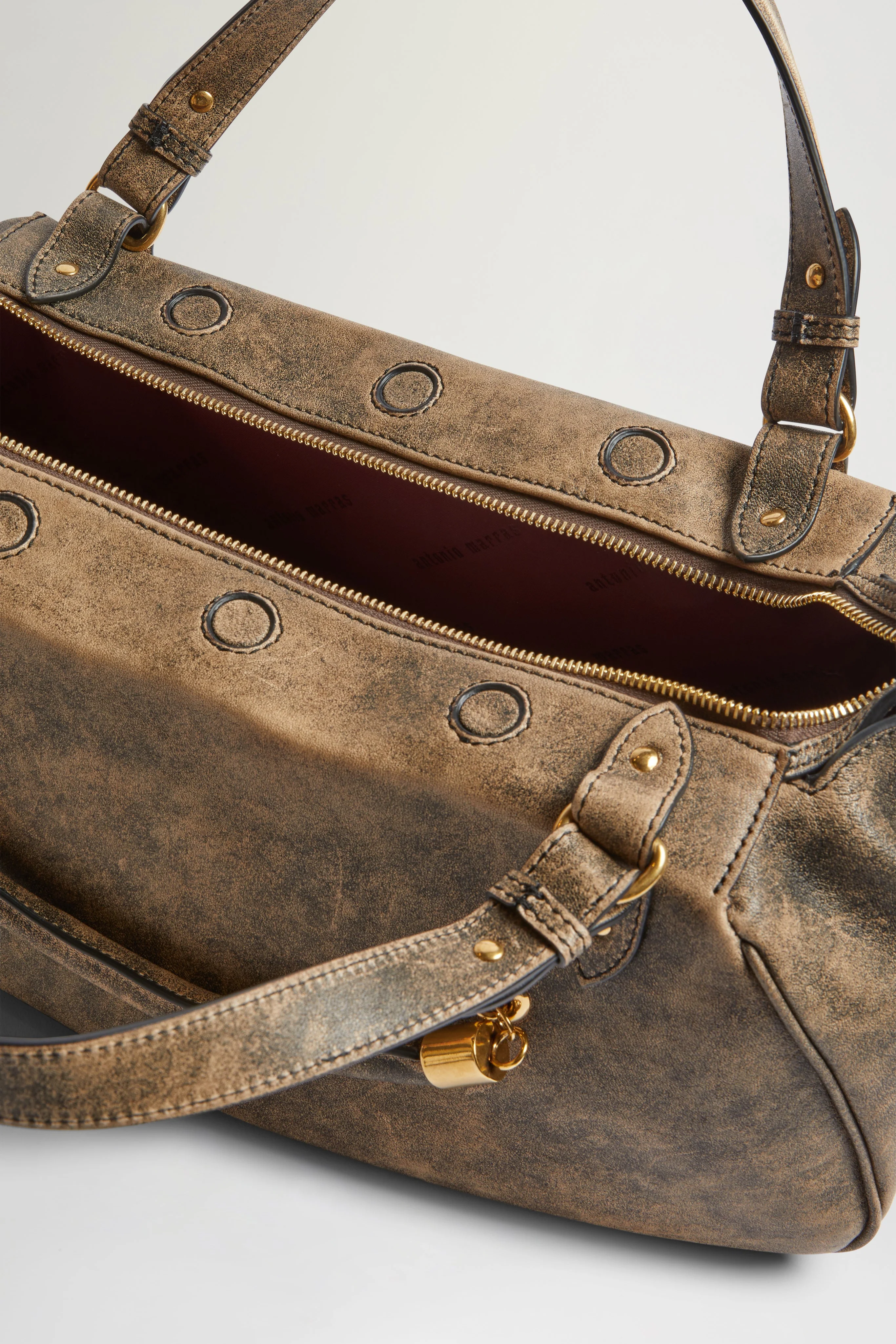 Brown Antine Vintage-Effect Bag - Image 4