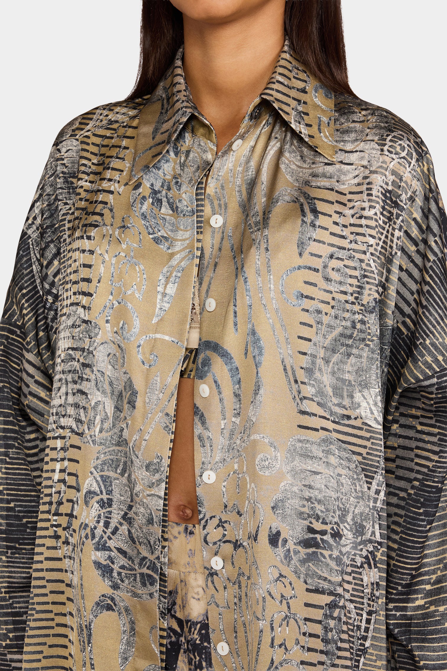 Printed Shirt Dress - Image 4